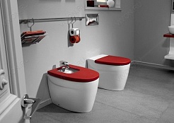 Roca Крышка для биде "Khroma" 806652F3T с микролифтом (красный) – фотография-3